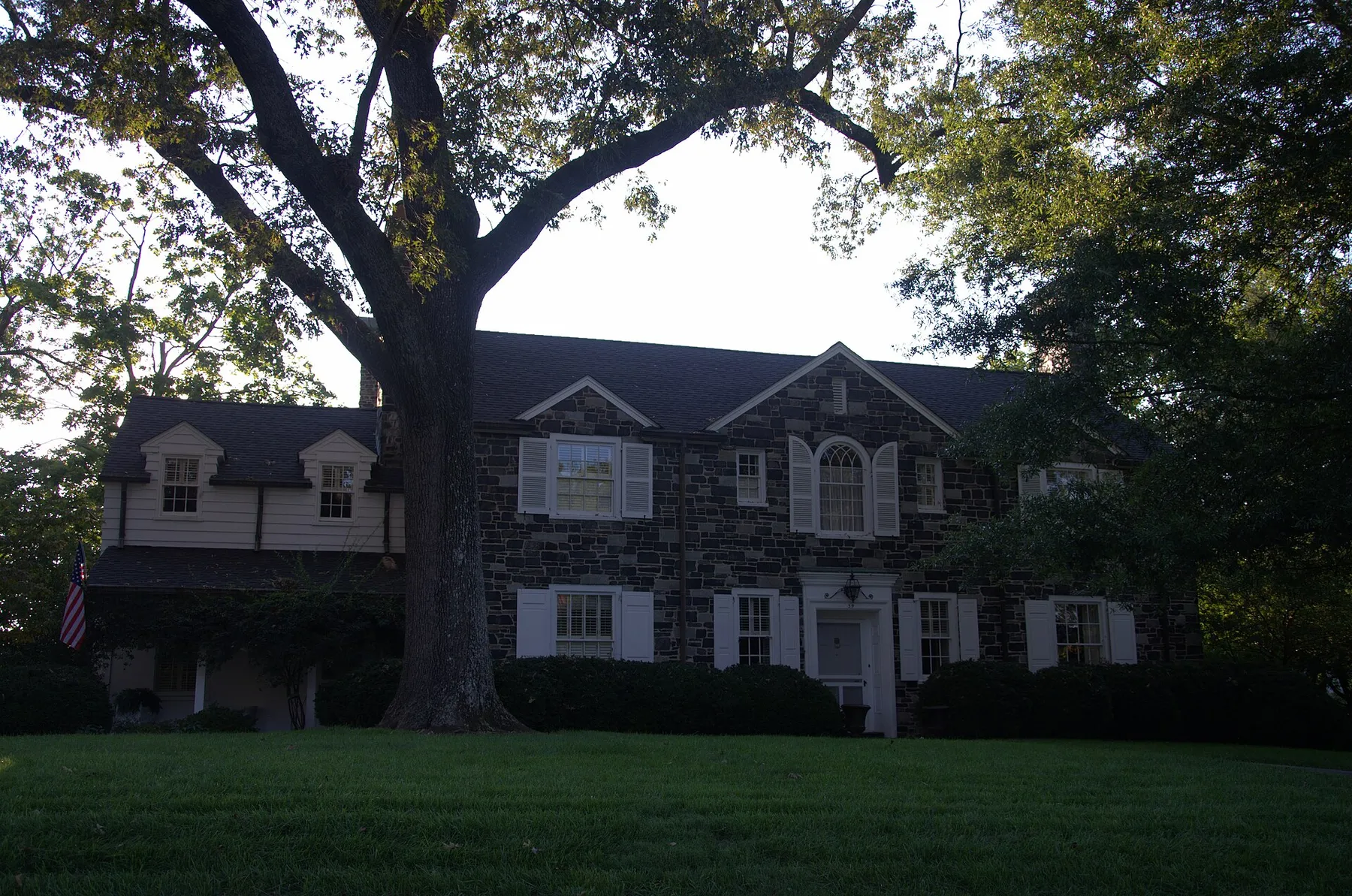 The historic Glenn Frye House, a stone home in Hickory, NC