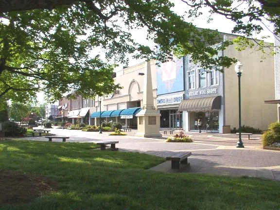Union Square in downtown Hickory, NC